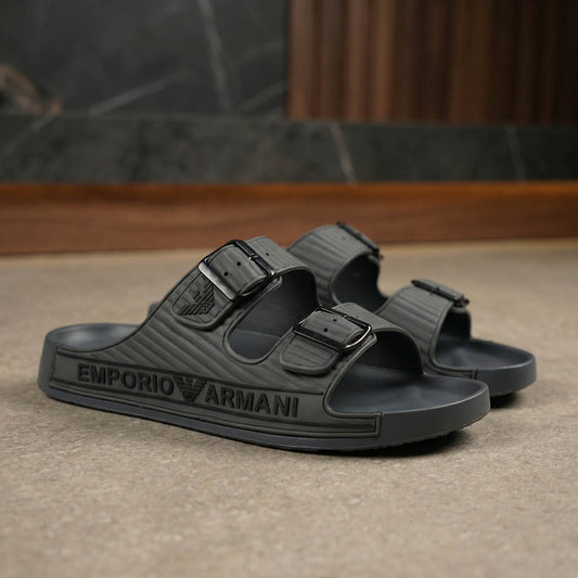 Emporio Armani Double Strap Slides