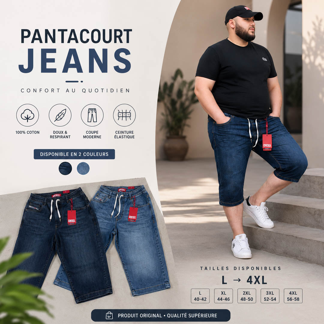 Pantacourt Jeans Grand Taille 2026