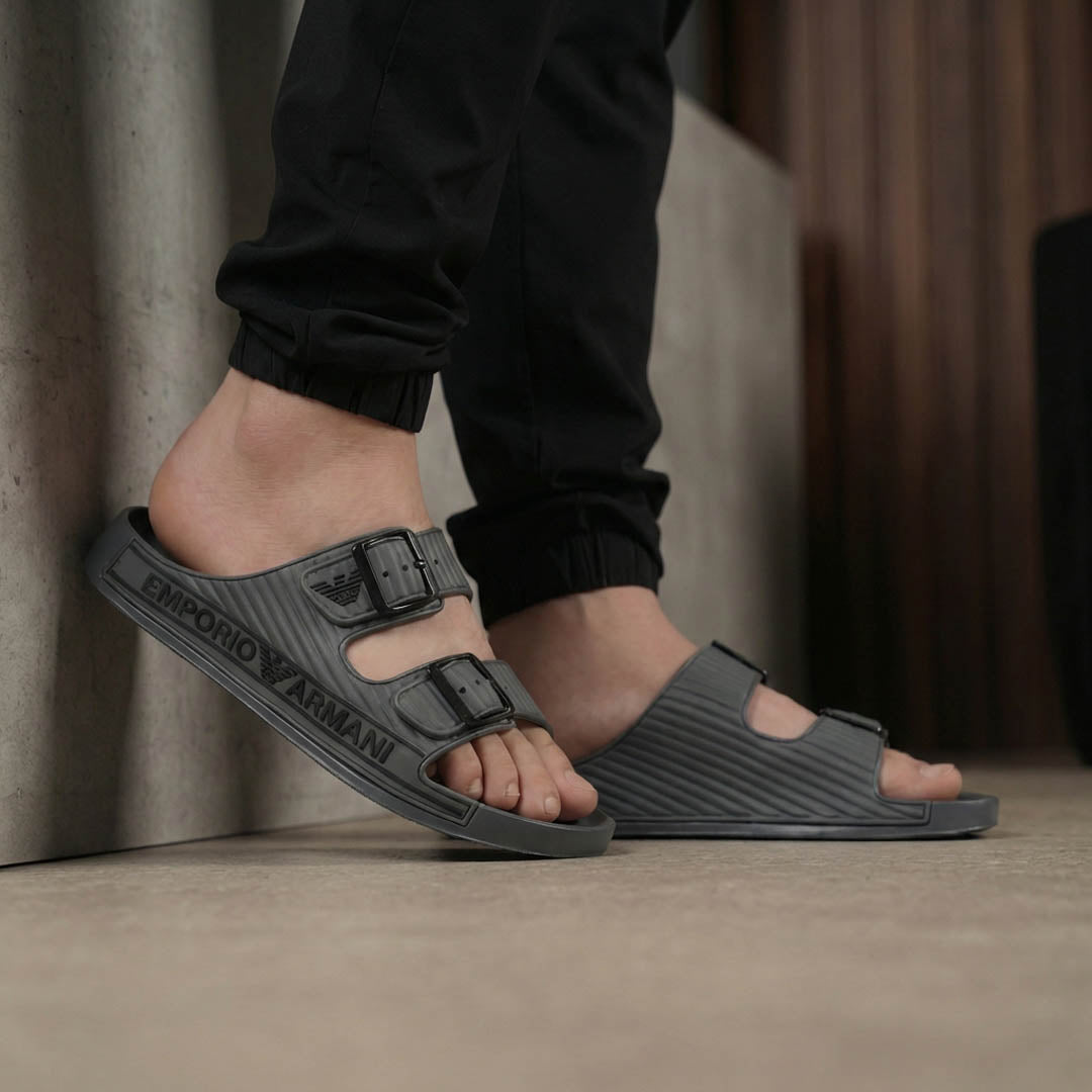 Emporio Armani Double Strap Slides