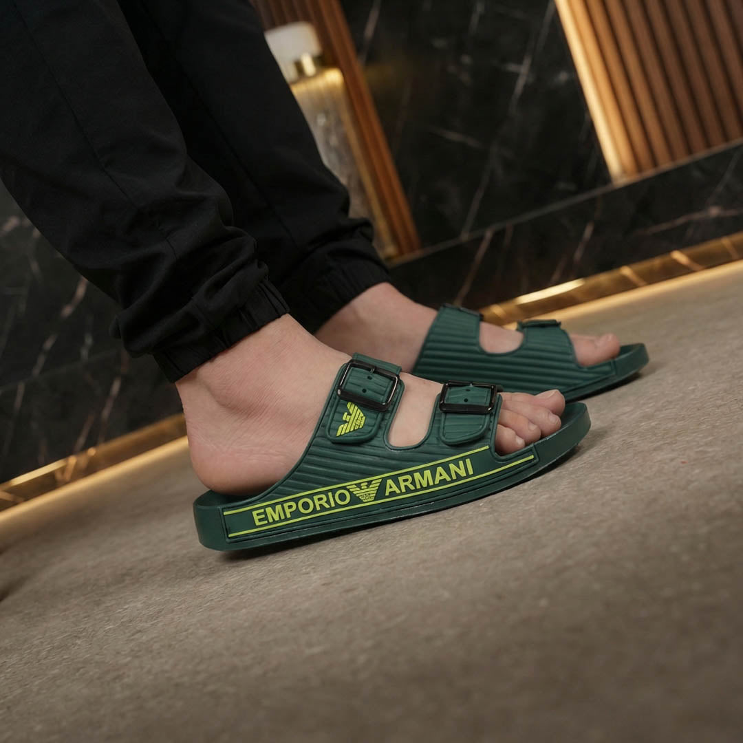 Emporio Armani Double Strap Slides