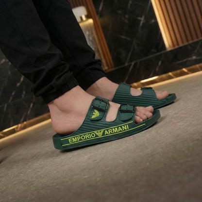 Emporio Armani Double Strap Slides