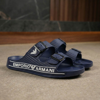 Emporio Armani Double Strap Slides