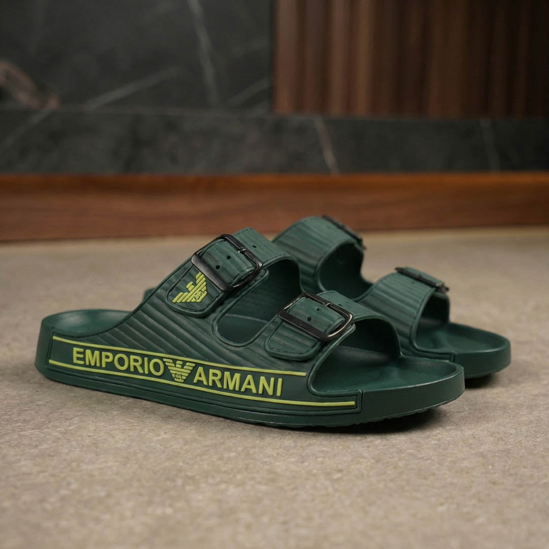 Emporio Armani Double Strap Slides