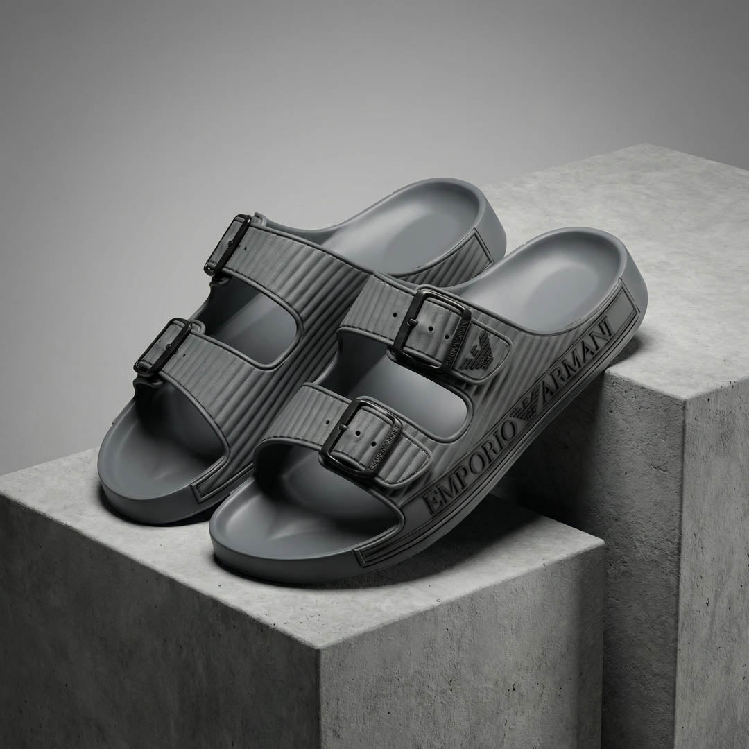 Emporio Armani Double Strap Slides