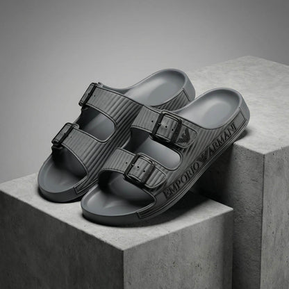 Emporio Armani Double Strap Slides
