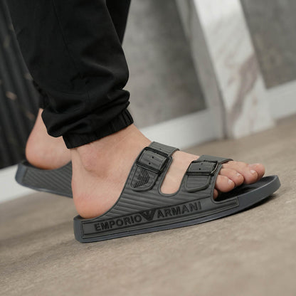 Emporio Armani Double Strap Slides