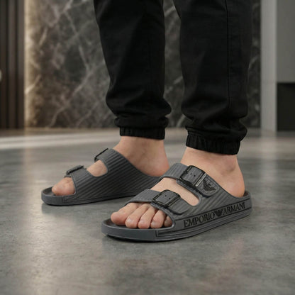 Emporio Armani Double Strap Slides