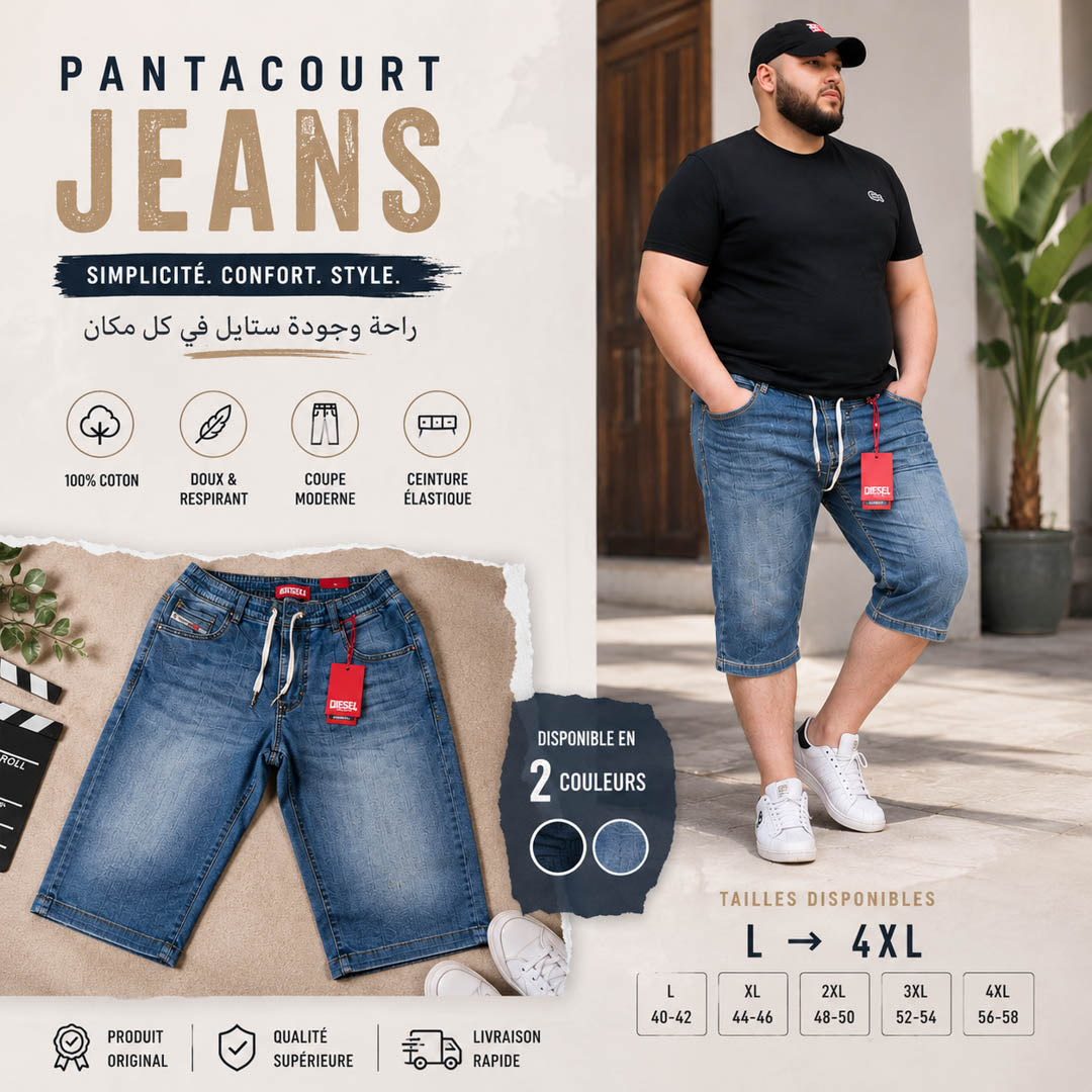 Pantacourt Jeans Grand Taille 2026