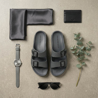 Emporio Armani Double Strap Slides