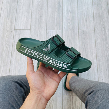 Emporio Armani Double Strap Slides
