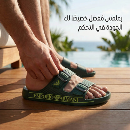 Emporio Armani Double Strap Slides
