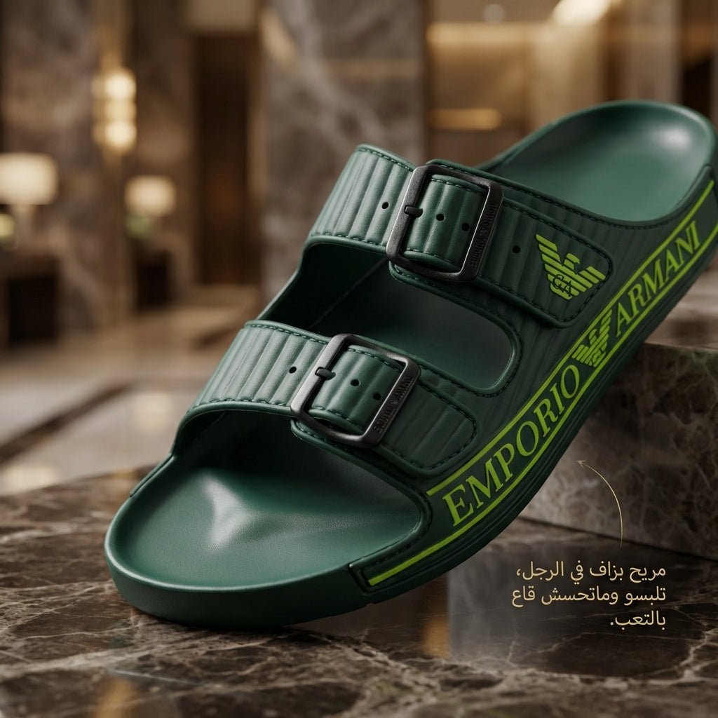 Emporio Armani Double Strap Slides