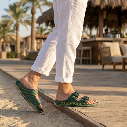 Emporio Armani Double Strap Slides