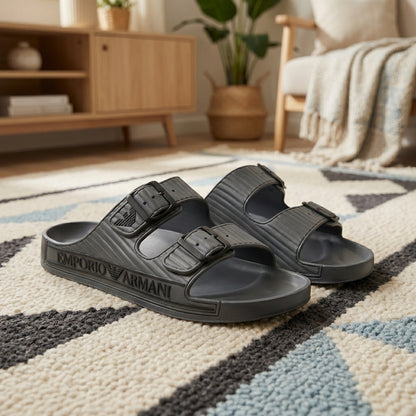Emporio Armani Double Strap Slides
