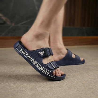 Emporio Armani Double Strap Slides