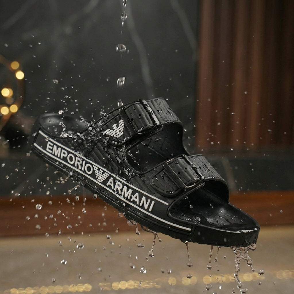 Emporio Armani Double Strap Slides